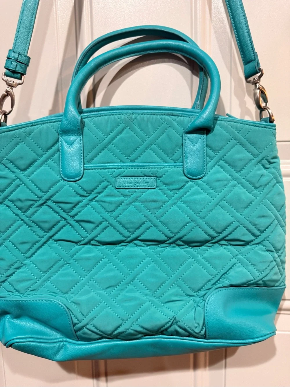 Vera Bradley Teal Quilted Crossbody Satchel